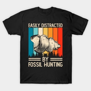 Easily Distracted By Fossil Hunting T shirt For Women T-Shirt